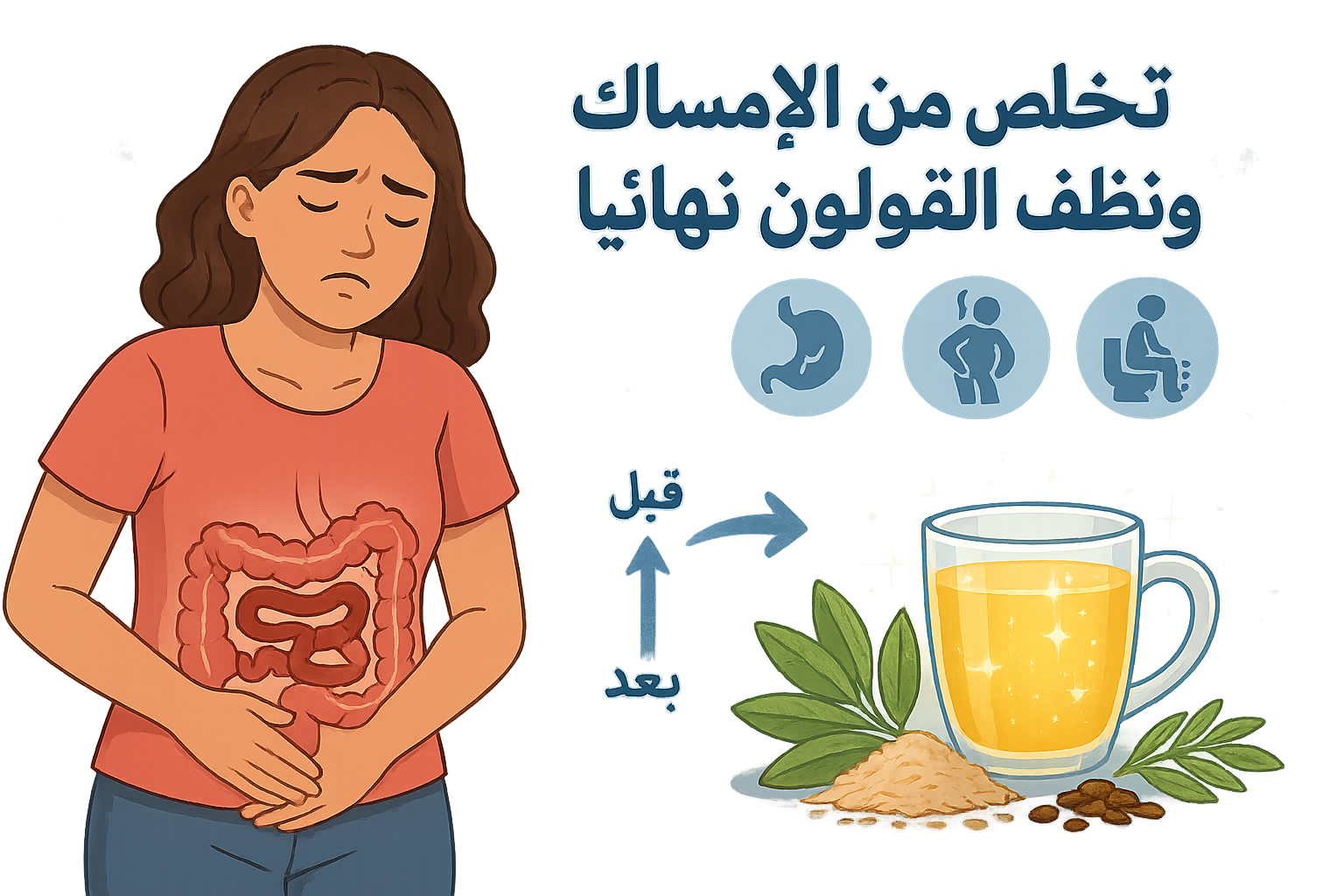 علاج الإمساك المزمن : مشروبات طبيعية تنقذك