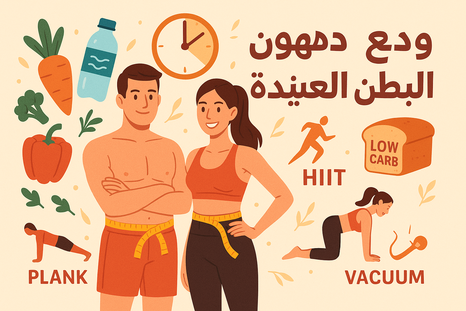 حل مشكلة دهون البطن العنيدة: خطة شاملة خطوة بخطوة ✅