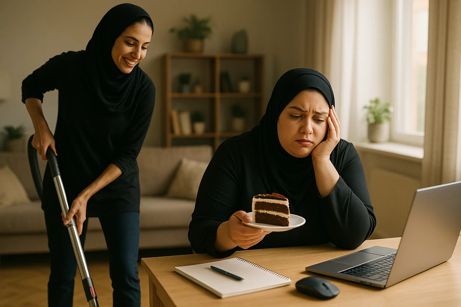 ليه في واحدة بتاكل كيك وشوكولاتة وما بتتخنش… وانتي من ريحة الأكل بس بتتخني؟